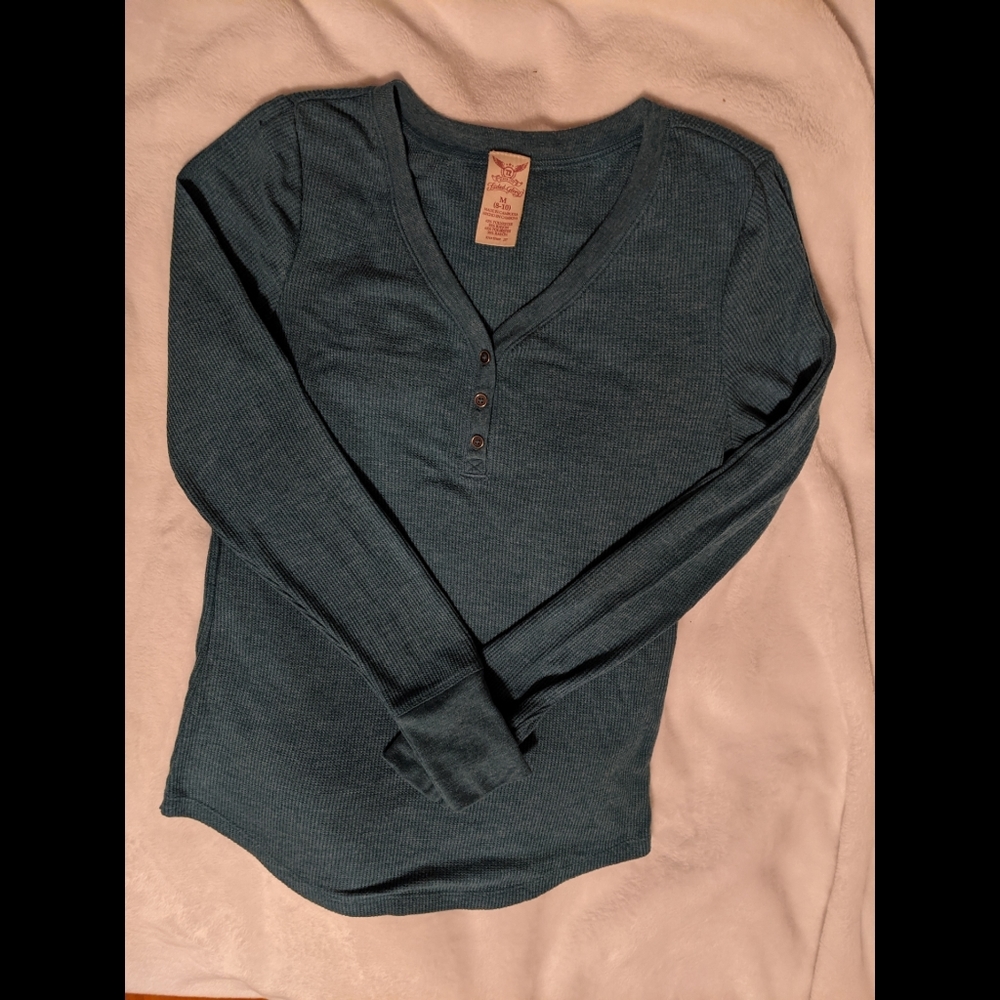 Faded Glory Seafoam Green Knit Shirt